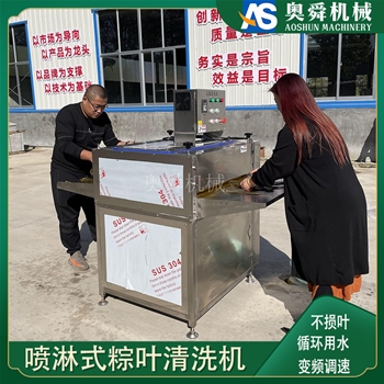 粗纖維葉片清洗設(shè)備 葉片類清洗風(fēng)干全套設(shè)備 800粽葉噴淋清洗機(jī)