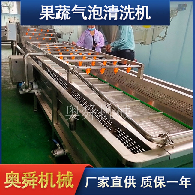 果蔬鼓泡翻浪清洗機 桑葉氣泡清洗機 全自動瓜果清洗流水線?